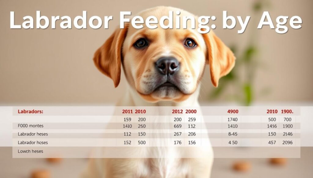 lab puppy food chart