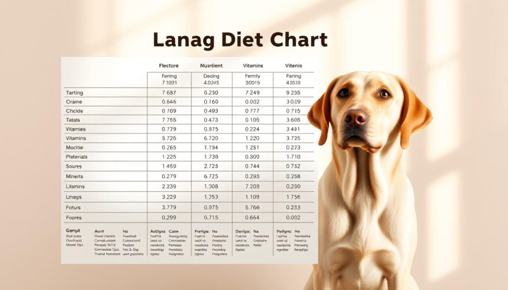 labrador dog food chart 